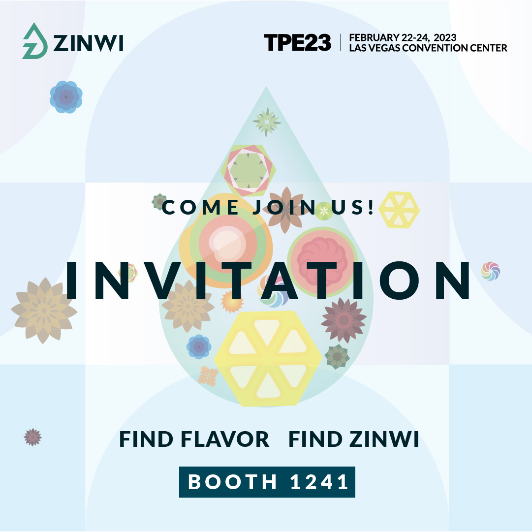 ZINWI will unveil its new brand image for the first time at the Total Product Expo 2023 (TPE23) Trade Show in Las Vegas. Zinwi will also showcase 15 of its most popular e-liquid flavors at TPE 23.  