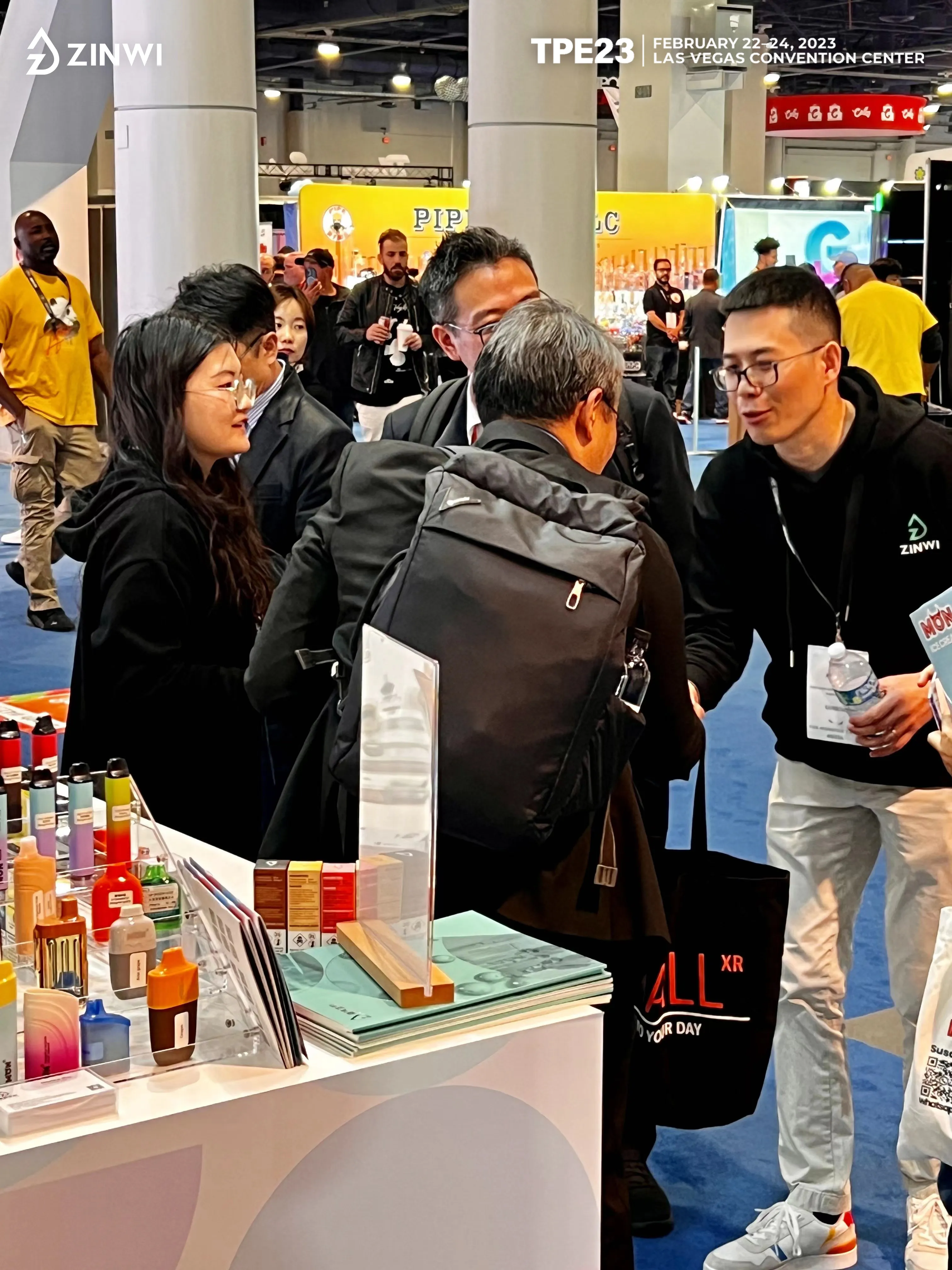 Zinwi Bio exhibited a variety of e-liquids