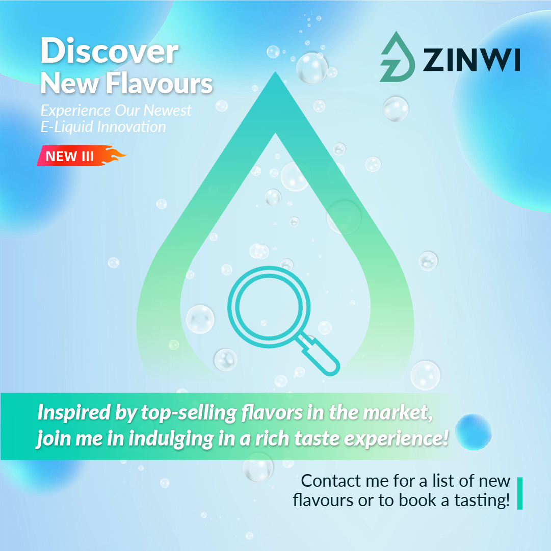 zinwi New flavours of eliquids for the US market