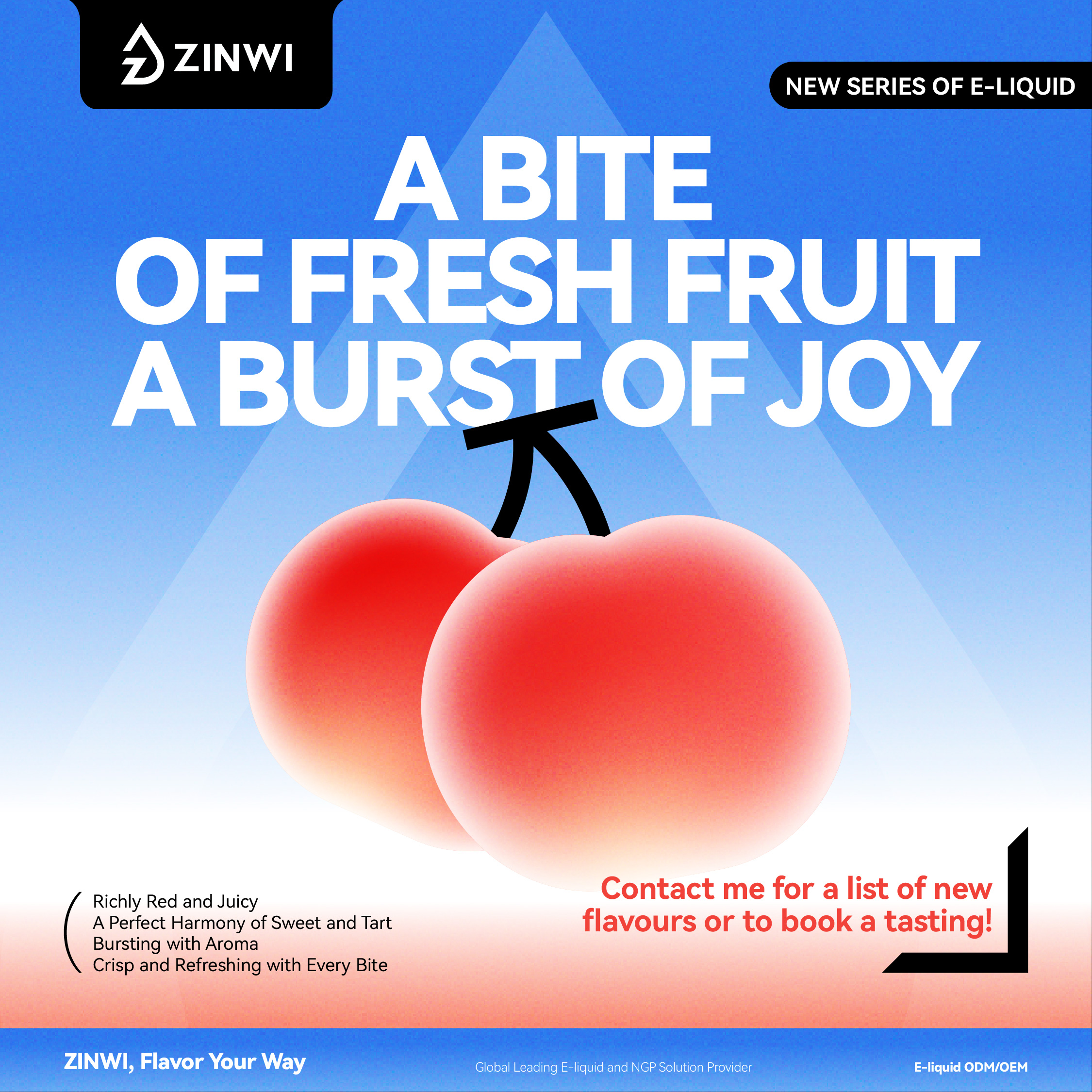 Zinwi New Series of E-liquid: A Bite ofFresh Fruit, A Burst of Joy