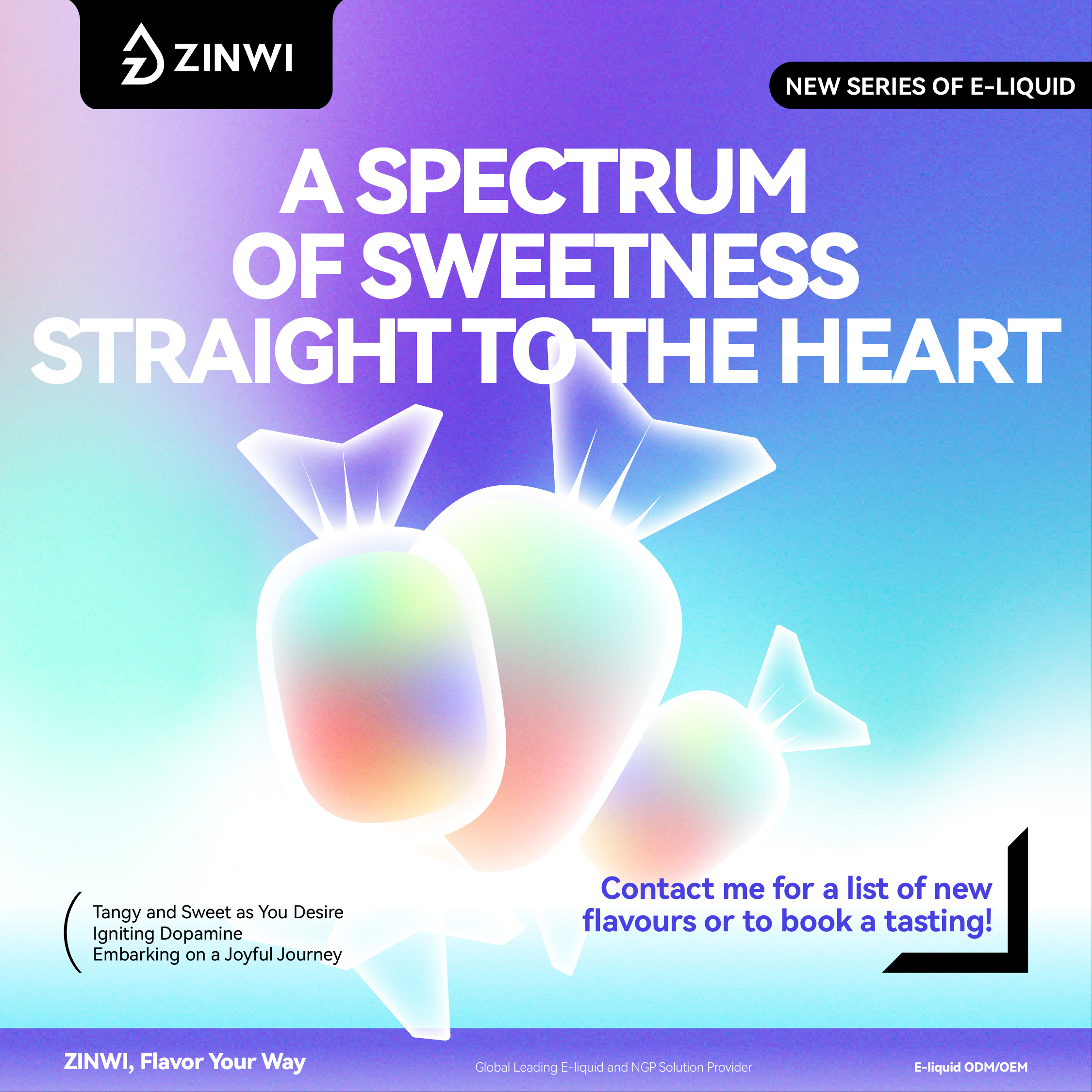 Zinwi New Series of E-liquid: A Spectrum of Sweetness, Straight to the Heart