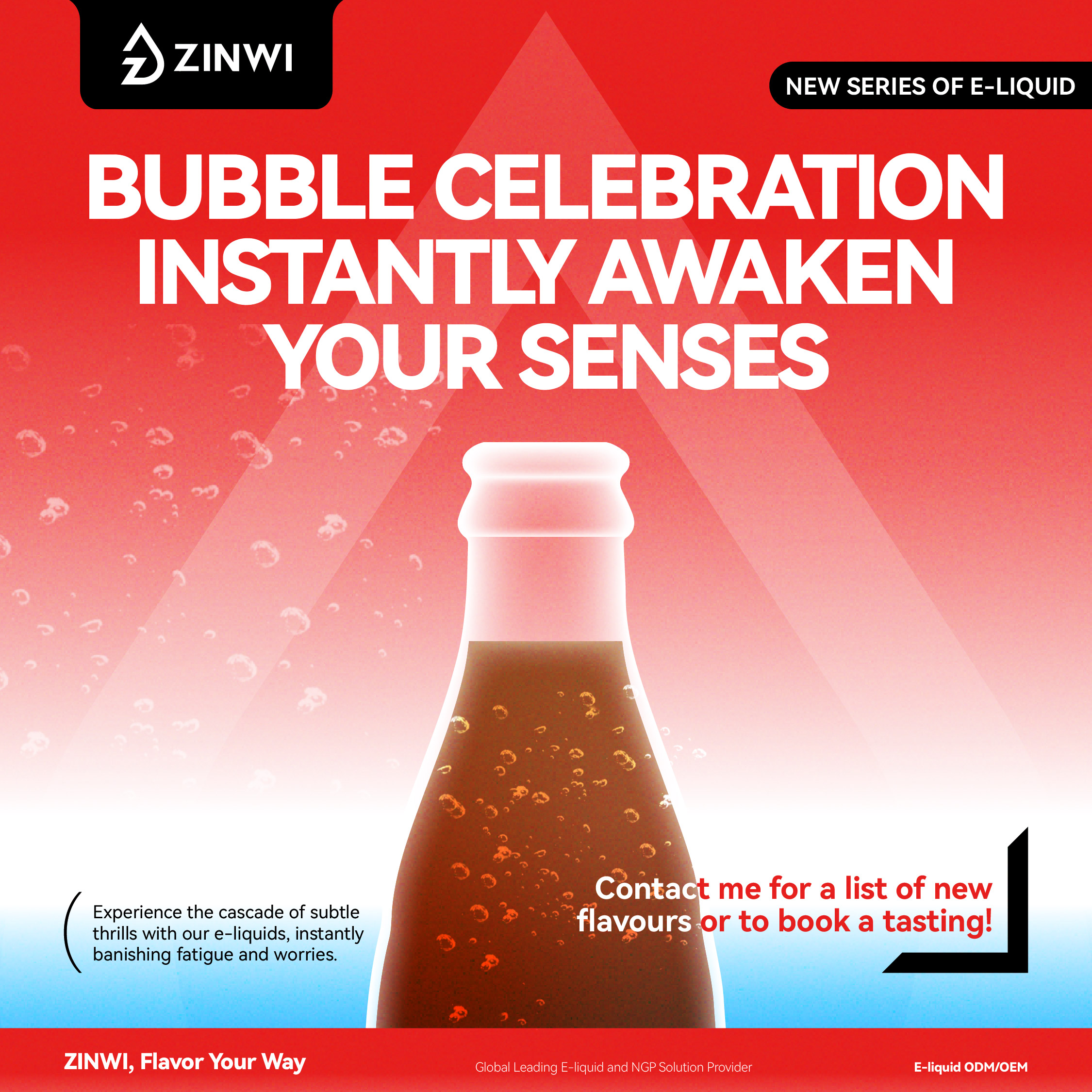 Zinwi New Series of E-liquid: Bubble Celebration, Instantly Awaken Your Senses