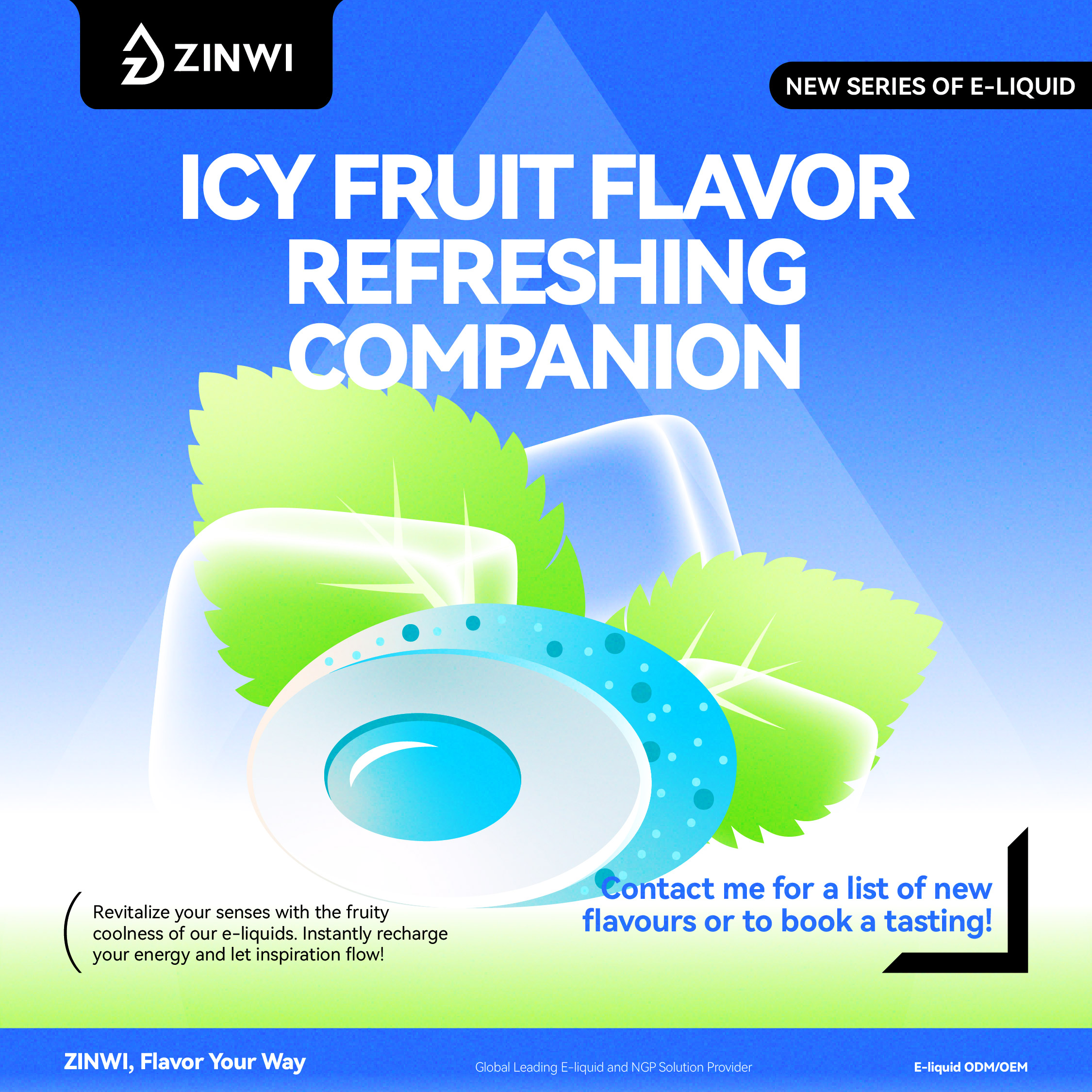 Zinwi New Series of E-liquid: Icy Fruit Flavor, Refreshing Companion 